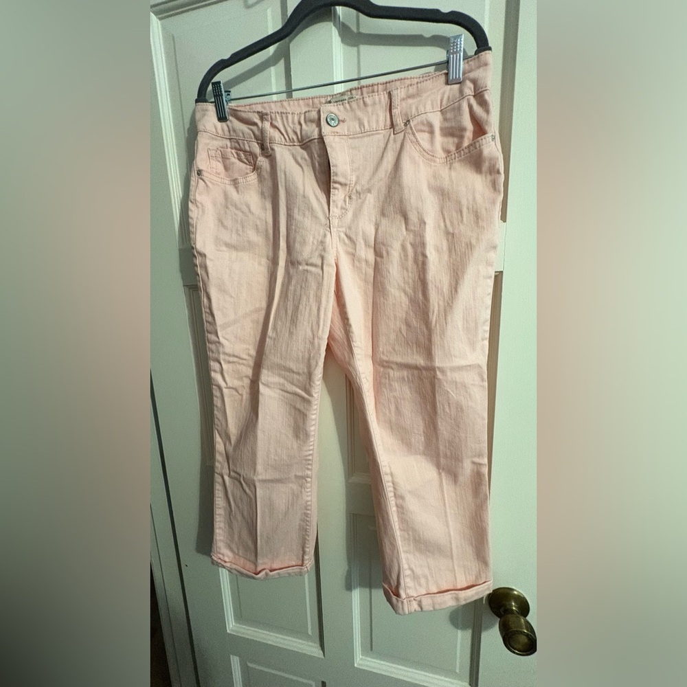 Vintage America Misses Pink Straight Leg Jeans Sz 12